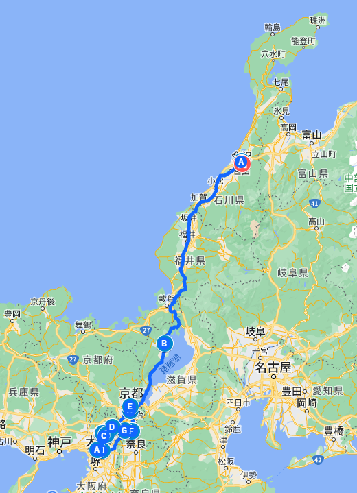 2014年冬　青春18きっぷの旅　石川～京都～大阪